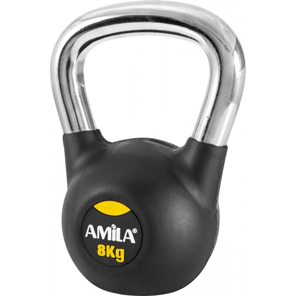 Amila Amila Kettlebell Rubber Cover Cr Handle 8Kg (44496)