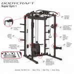 Amila Κλωβός Power Rack Με Τροχαλίες Bodycraft Super Gym 1 (44727)