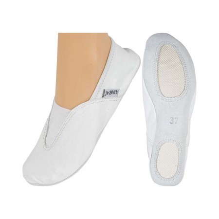 Amila Παπούτσια Ενόργανης Γυμναστικής Δερμάτινα Λευκά, Νο35 