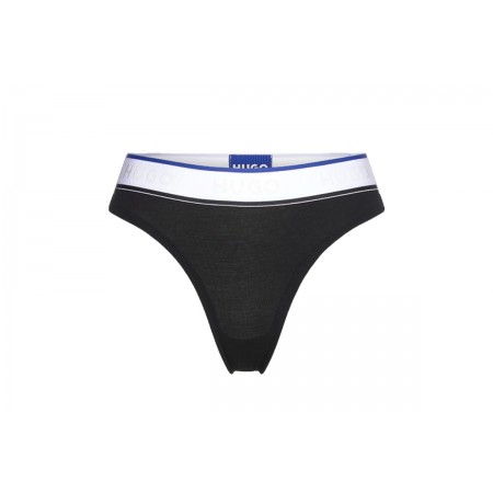 Hugo Thong Blue Γυναικείο Εσώρουχο String Μαύρο, Λευκό, Μπλε