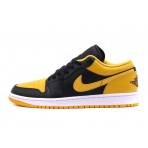 Jordan Air 1 Yellow Ochre Low Παπούτσια Μαύρα, Κίτρινα, Λευκά