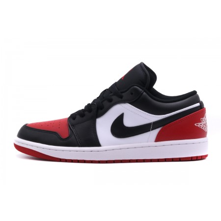 Jordan Air 1 Bred Toe Low Sneakers Μαύρα, Λευκά, Κόκκινα