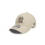 New Era New York Yankees Team Outline Cream 9FORTY Καπέλο Strapback