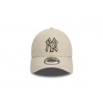 New Era New York Yankees Team Outline Cream 9FORTY Καπέλο Strapback