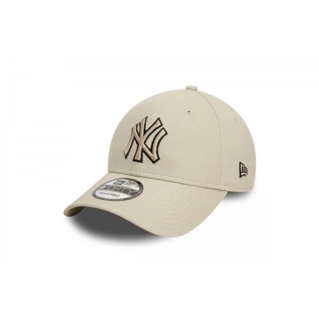 New Era New York Yankees Team Outline Cream 9FORTY Καπέλο Strapback