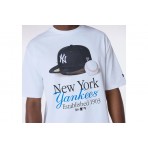 New Era New York Yankees MLB Script Κοντομάνικο T-Shirt Λευκό