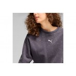 Puma Dare To Relaxed Γυναικεία Μακρυμάνικη Crop Top Μπλούζα