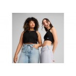 Puma Wardrobe Essentials Γυναικείο Αμάνικο Crop Top Μαύρο