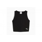 Puma Wardrobe Essentials Γυναικείο Αμάνικο Crop Top Μαύρο