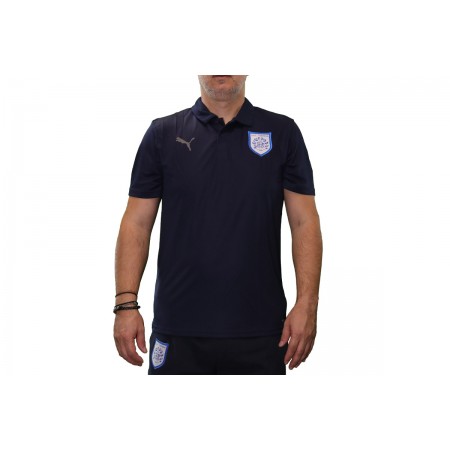 PAS Giannina F.C. Ανδρικό Αθλητικό Κοντομάνικο T-Shirt με Polo Γιακά Μπλε Σκούρο