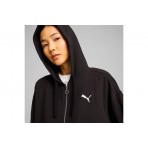 Puma Her Full-Zip Γυναικεία Ζακέτα Με Κουκούλα Μαύρη