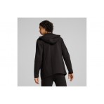 Puma Evostripe Full-Zip Ανδρική Ζακέτα Με Κουκούλα Μαύρη