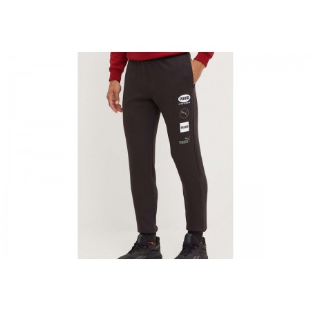 Puma Power Sweatpants Ανδρικό Παντελόνι Φόρμας Μαύρο