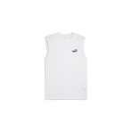 Puma Ess Sleeveless Ανδρική Αμάνικη Μπλούζα Λευκή