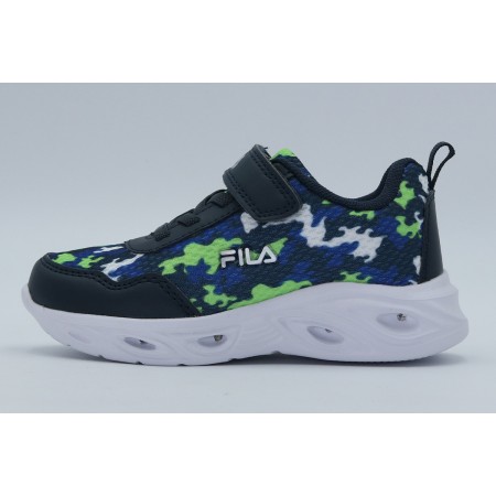 Fila Blink 3 V Βρεφικά Sneakers Μπλε Σκούρο, Λευκά, Λαχανί