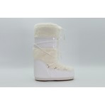 Moon Boot Icon Faux Fur Γυναικείες Μπότες Χιονιού Λευκές