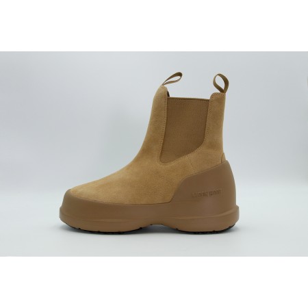 Moon Boot Luna Chelsea Suede Γυναικεία Μποτάκια Κάμελ