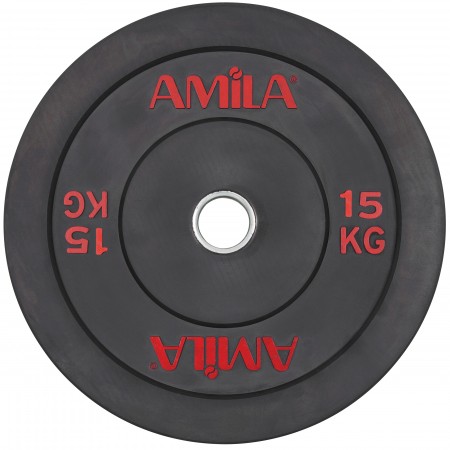 Amila Δίσκος Amila Black R Bumper 50Mm 15Kg 