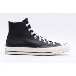 Converse Chuck 70 Leather Ανδρικά Δερμάτινα Sneakers Μαύρα, Εκρού