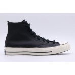 Converse Chuck 70 Leather Ανδρικά Δερμάτινα Sneakers Μαύρα, Εκρού