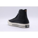 Converse Chuck 70 Leather Ανδρικά Δερμάτινα Sneakers Μαύρα, Εκρού