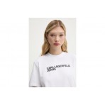 Karl Lagerfeld Γυναικείο Κοντομάνικο T-Shirt Λευκό