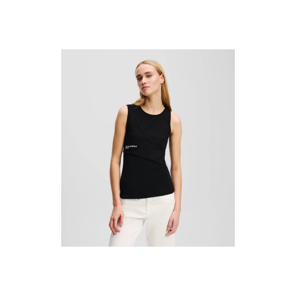 Karl Lagerfeld Ribbed Tank Μπλούζα Αμάνικη Γυναικεία (A2W17022 999)