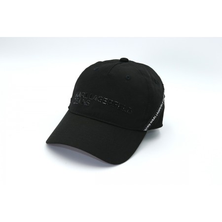 Karl Lagerfeld Nylon Tape Καπέλο Strapback Μαύρο