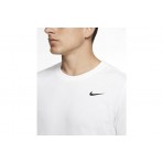 Nike Dri-FIT Ανδρικό Κοντομάνικο Αθλητικό T-Shirt Λευκό