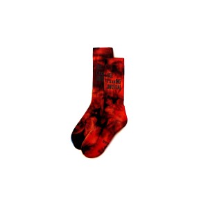 Bee Unusual Bee Fxxxing Unusual Tie Dye Ψηλές Κάλτσες 1 Ζευγάρι (AS-221203 RED-BLACK)