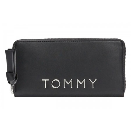 Tommy Jeans Bold Large Badge Γυναικείο Πορτοφόλι Μαύρο