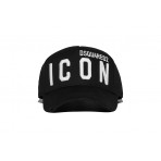 Dsquared2 Icon Strapback Baseball Καπέλο Μαύρο, Λευκό