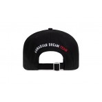 Dsquared2 Milano Strapback Baseball Καπέλο Μαύρο