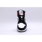 Jordan Air 1 Black Toe Mid Παπούτσια Μαύρα, Λευκά, Κόκκινα