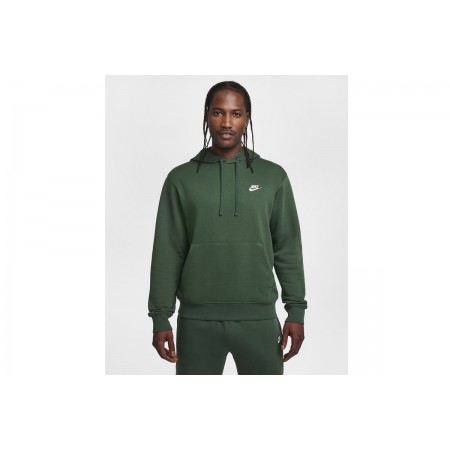 Nike Sportswear Club Fleece Ανδρικό Φούτερ Με Κουκούλα Κυπαρισσί