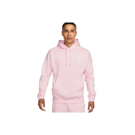 Nike Sportswear Club Fleece Unisex Φούτερ Με Κουκούλα Ροζ