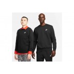 Nike Sportswear Club Fleece Ανδρική Μακρυμάνικη Μπλούζα Μαύρη