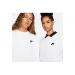 Nike Sportswear Club Fleece Ανδρική Μακρυμάνικη Μπλούζα Λευκή