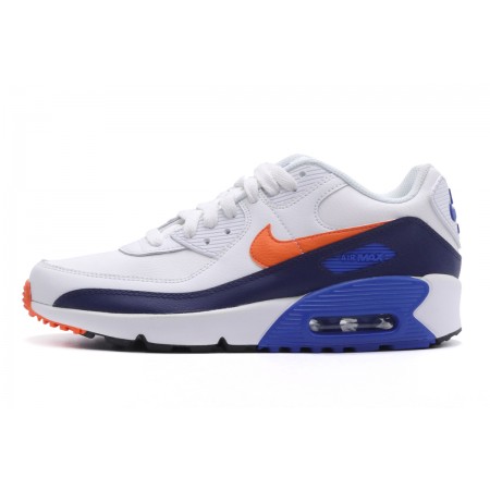 Nike Air Max 90 LTR Sneakers Λευκά, Μπλε Σκούρα, Πορτοκαλί