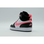 Nike Court Borough Mid 2 Παιδικά Sneakers Μαύρα, Ροζ, Λευκά