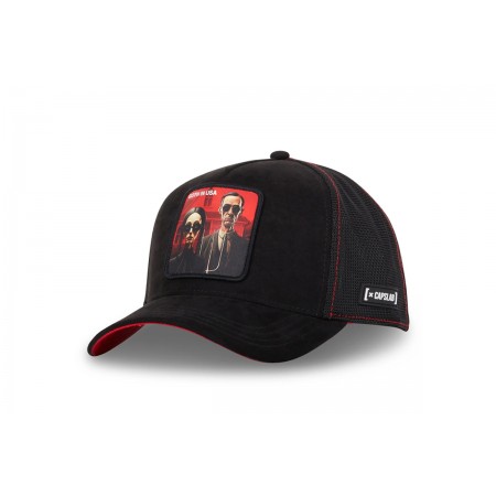 Capslab Goth In America Trucker Καπέλο Snapback Μαύρο, Κόκκινο