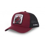 Capslab Deadpool Καπέλο Snapback Βυσσινί, Μαύρο, Λευκό