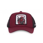 Capslab Deadpool Καπέλο Snapback Βυσσινί, Μαύρο, Λευκό