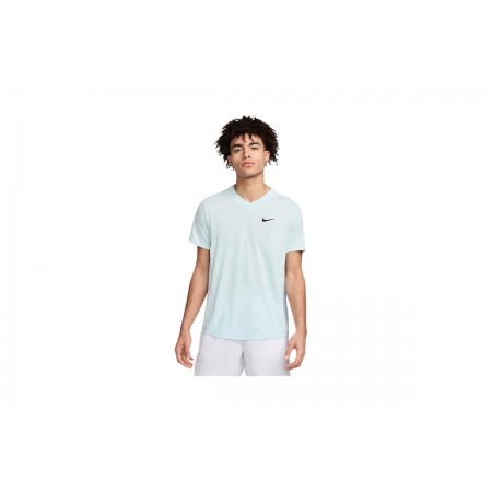 Nike Court Dri-Fit Ανδρικό Κοντομάνικο T-Shirt Σιέλ