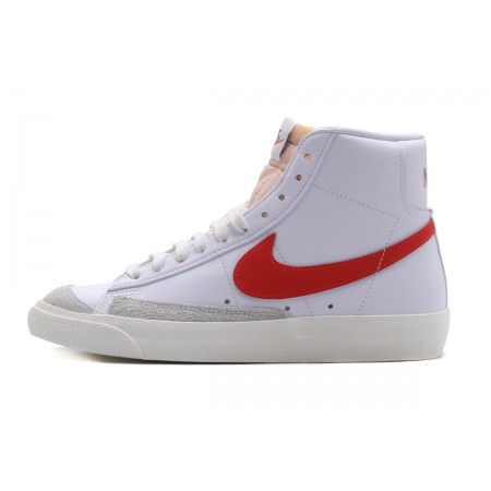 Nike Blazer Mid 77 Unisex Sneakers Λευκά, Κόκκινα, Γκρι