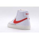 Nike Blazer Mid 77 Unisex Sneakers Λευκά, Κόκκινα, Γκρι