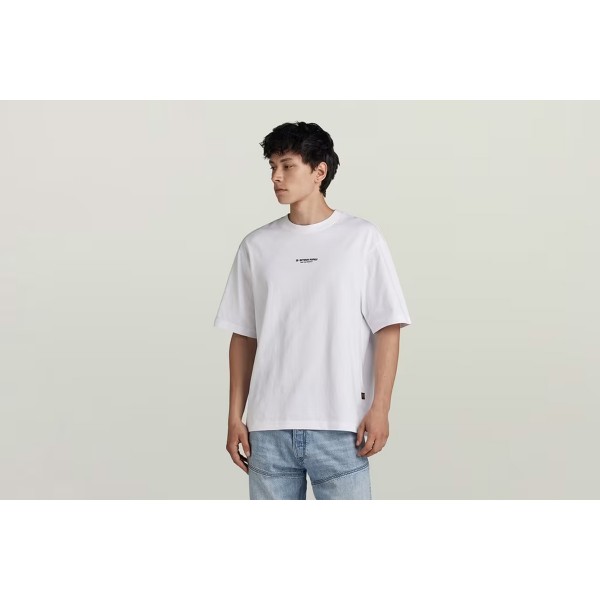 G-Star Center Chest Boxy Rt T-Shirt Ανδρικό (D24780-C336-110 WHITE)