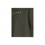 Tommy Jeans Linear Logo Tee Ανδρικό Κοντομάνικο T-Shirt Χακί