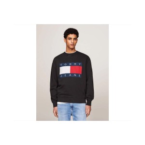 Tommy Jeans Rlx Big Flag Cneck Ext Μπλούζα Με Λαιμόκοψη Ανδρική (DM0DM19222 BDS)