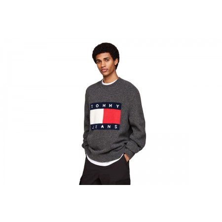 Tommy Jeans Reg Melange Flag Πουλόβερ Ανδρικό 